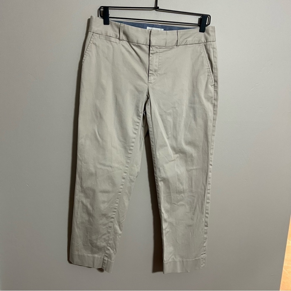 Banana Republic Stretch Cropped Pants Soft Khaki size 6
